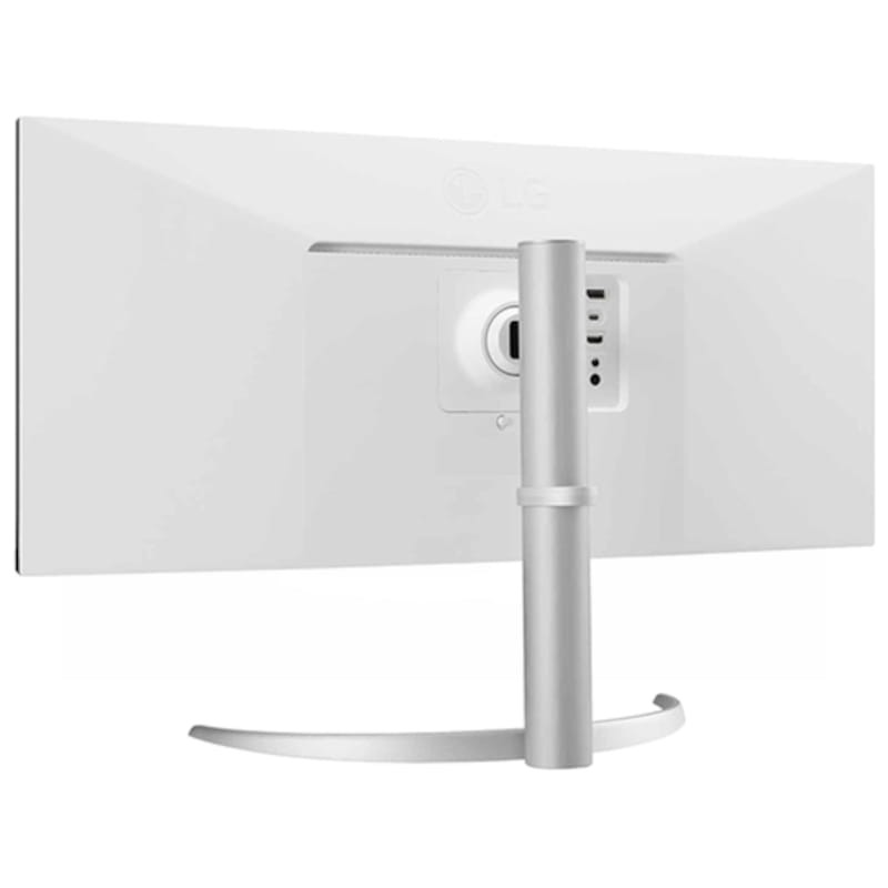 LG 34WQ650-W 34 WFHD IPS AMD FreeSync Argent, Blanc - Moniteur PC Vue arrière côté droit