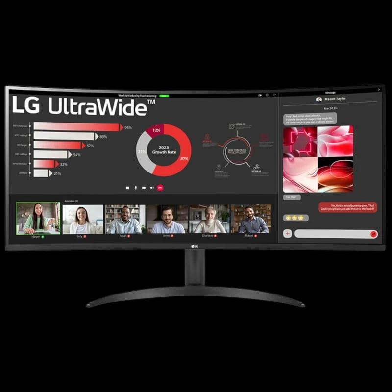 LG 34WR50QK-B 34" 2K QHD VA Curvo UltraWide 100 Hz FreeSync Preto - Monitor Gaming