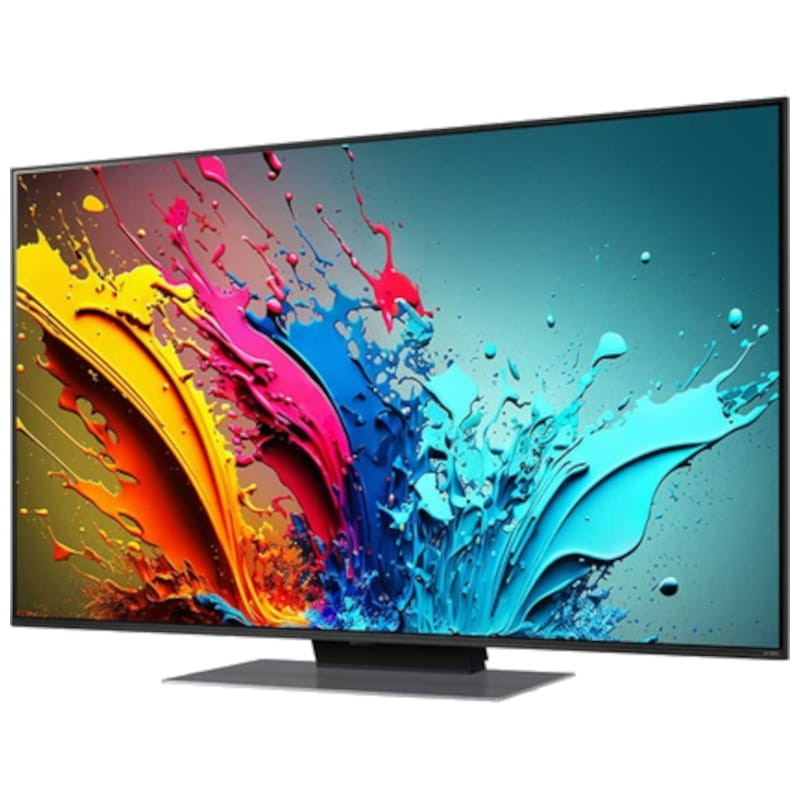 LG QNED 65QNED87T6B 65 4K Ultra HD Smart TV Wifi - Televisor Frontal lado izquierdo