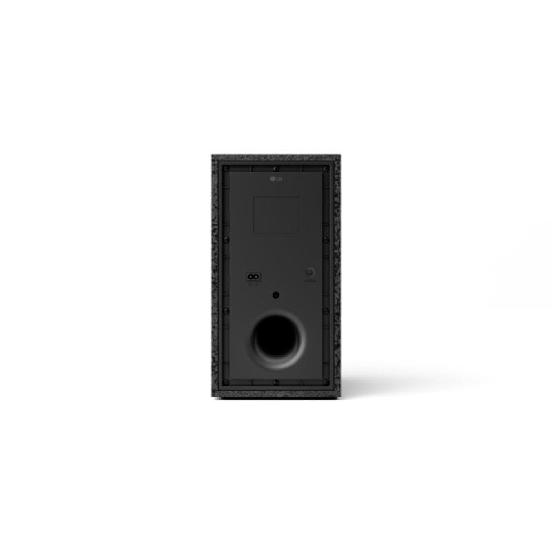 Vista frontal del subwoofer de la Barra de sonido LG S60T