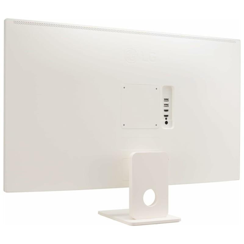 LG Smart 32SR50F-W.AEU 31,5 Full HD LED Smart LG MyView Blanc - Moniteur PC Vue arrière côté droit