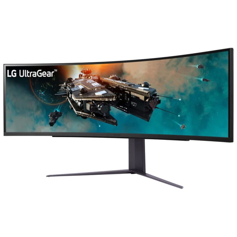 LG UltraGear 49 QuadHD VA 240Hz FreeSync Negro - Monitor gaming Vista frontal lado derecho