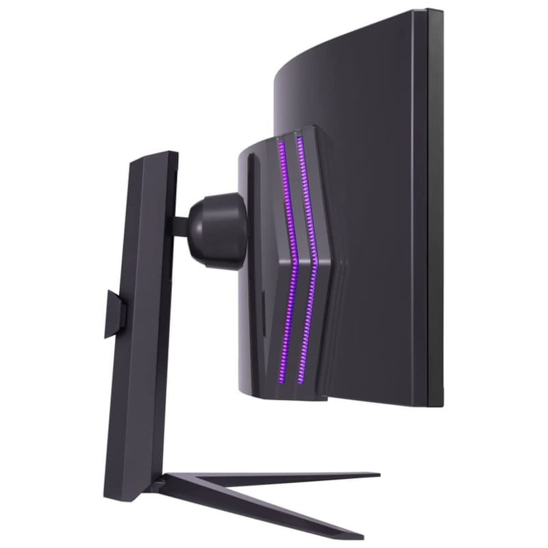 LG UltraGear 49 QuadHD VA 240Hz FreeSync Negro - Monitor gaming Vista lateral derecha luz RGB