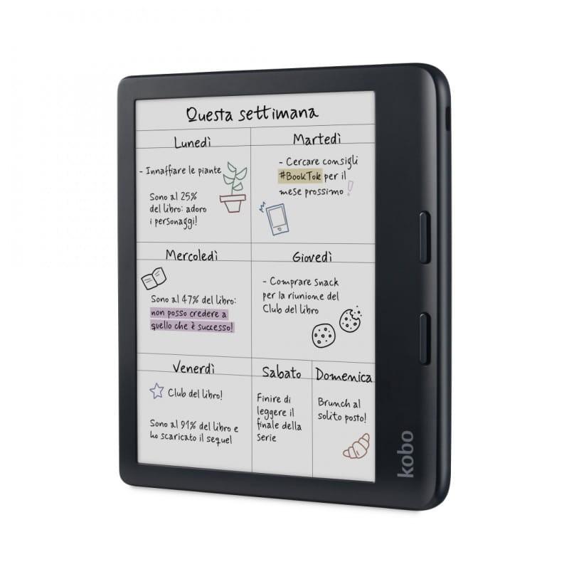 Kobo Libra Colour 32 GB Wifi Black - Leitor de livros electrónicos imagem lateral
