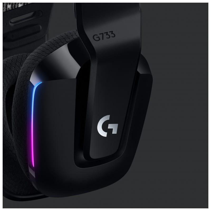 Logitech G G733 Black - Casque sans fil Bandeau Casque Illumination Detail