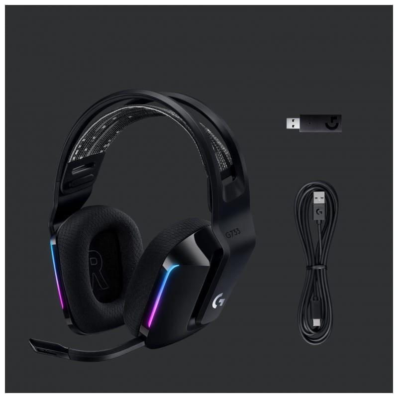 Logitech G G733 Black - Headset Wireless Headset contenu de la boîte