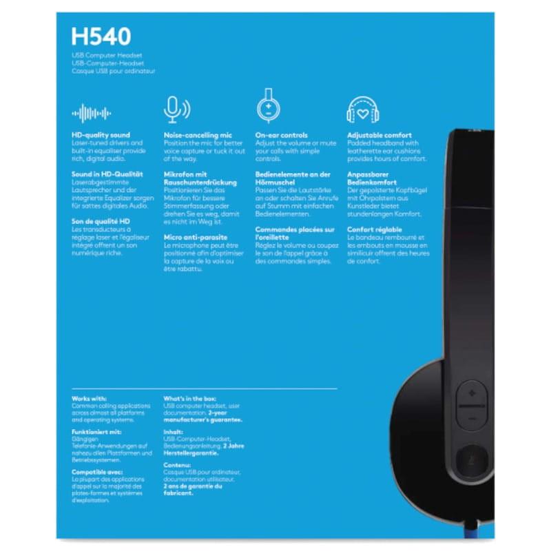 Logitech H540 - Casque avec boîtier microphone