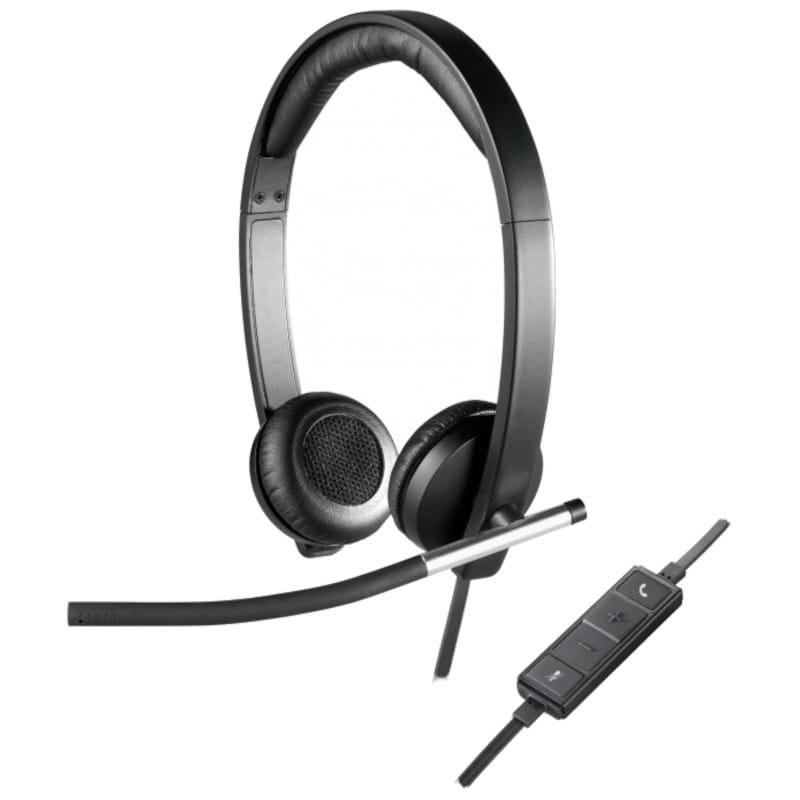 Logitech H650e - Casque avec Microphone Noir/Argent avec contrôleur
