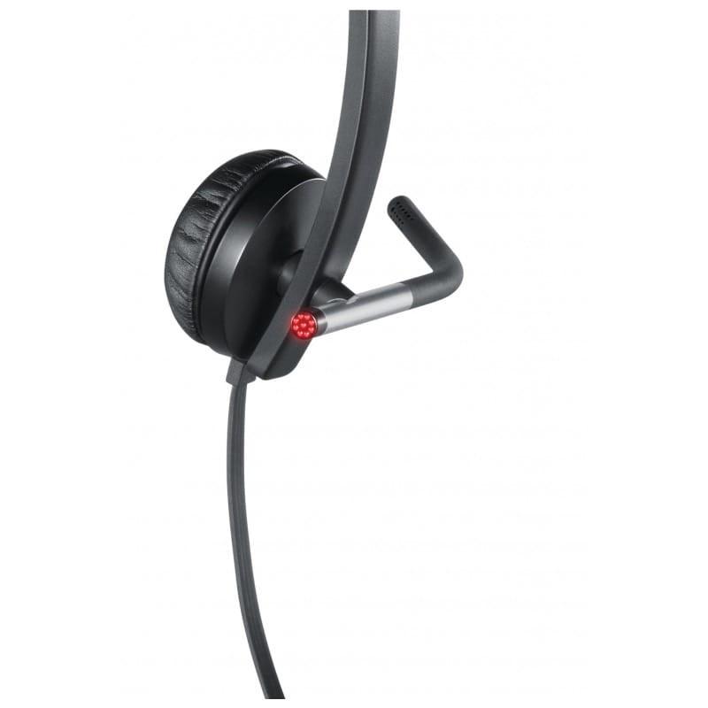 Logitech H650e - Casque avec microphone Détail microphone noir/argenté