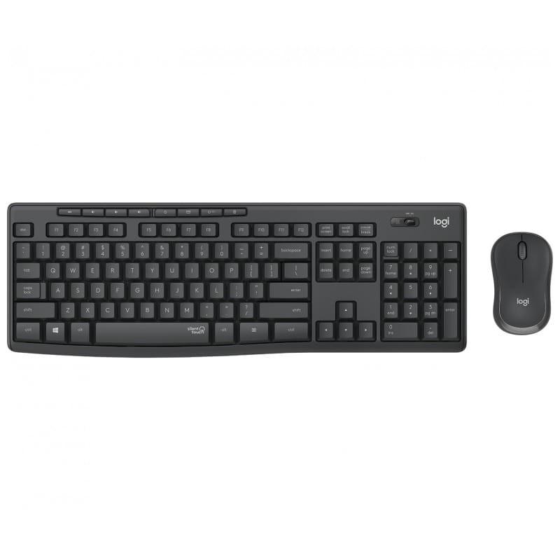 Logitech MK295 Silent Wireless clavier RF sans fil + souris vue de face