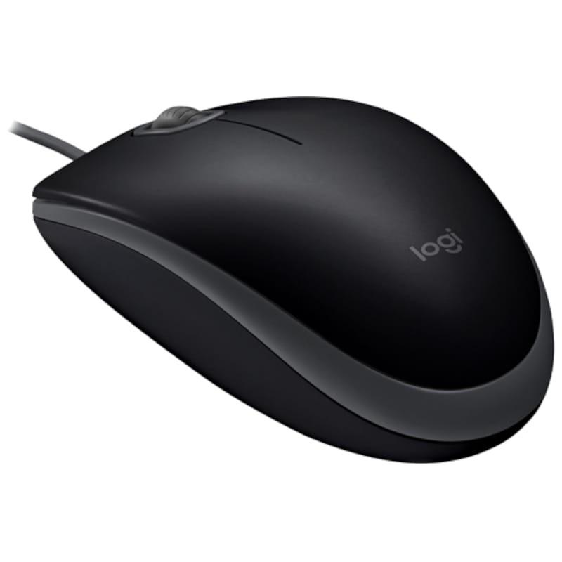 Logitech B110 Silent USB Preto - Mouse para PC - Vista traseira de 1000 DPI