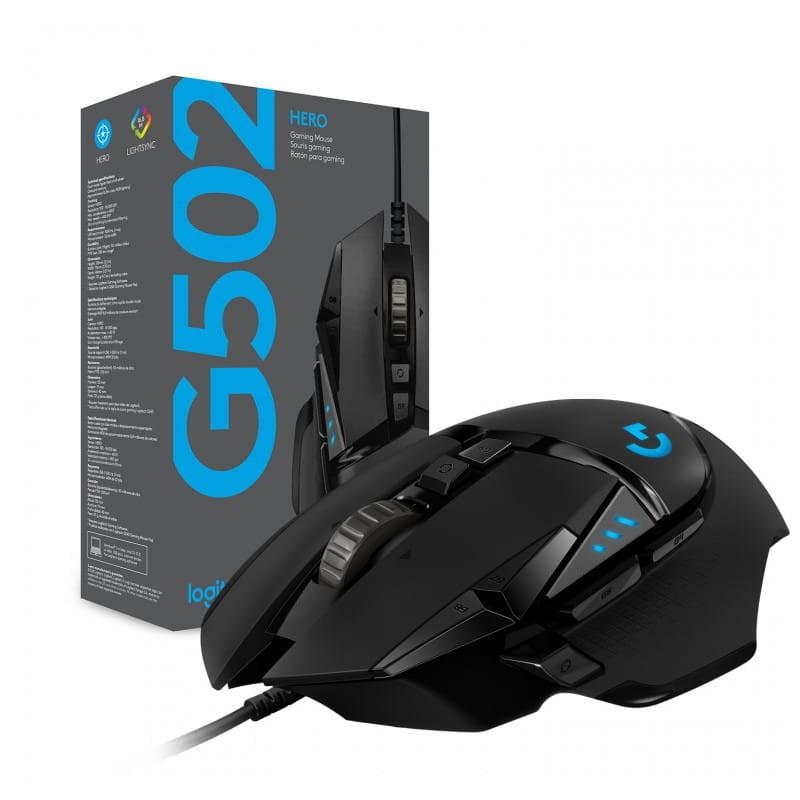 Logitech G G502 Hero USB Black - Rato para jogos imagem com caixa