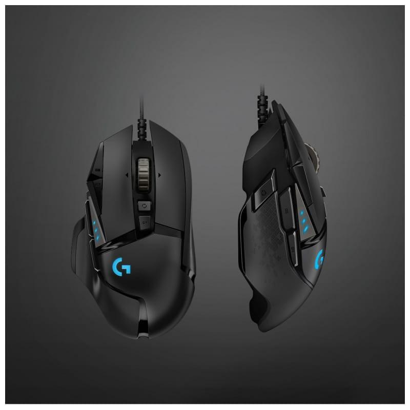 Logitech G G502 Hero USB Black - Rato para jogos imagem superior e lateral