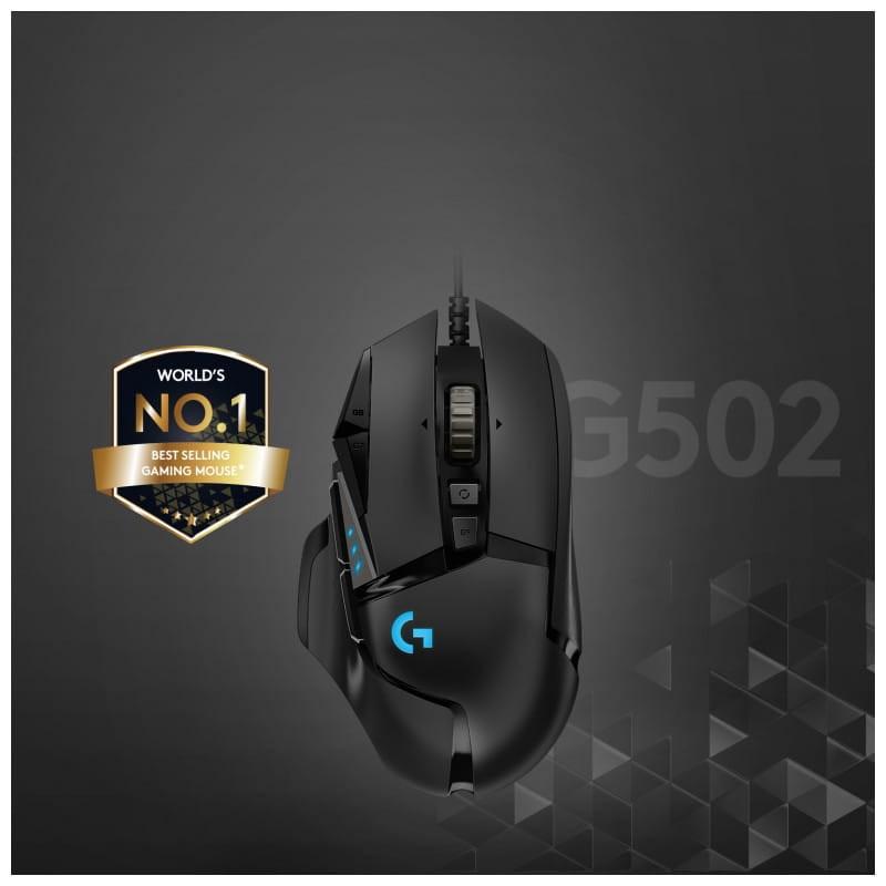 Logitech G G502 Hero USB Preto - Rato para jogos com imagem frontal