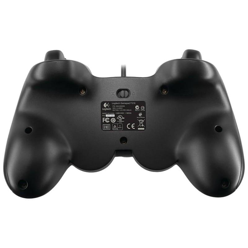 Logitech G Gamepad F310 USB PC Negro - Trasera