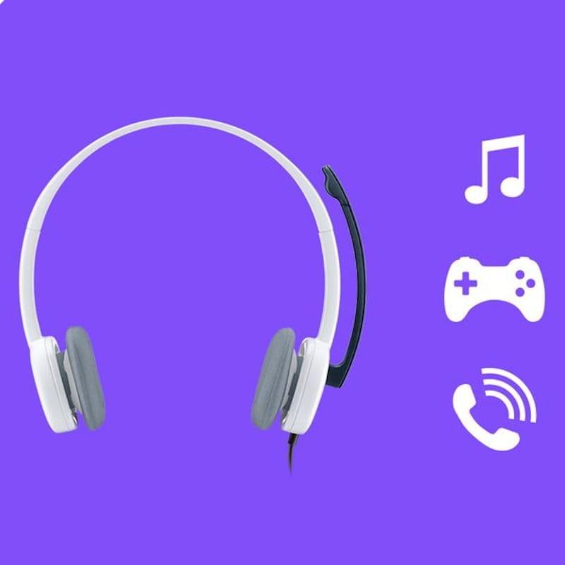Logitech H150 Auscultadores com Microfone Branco - Música