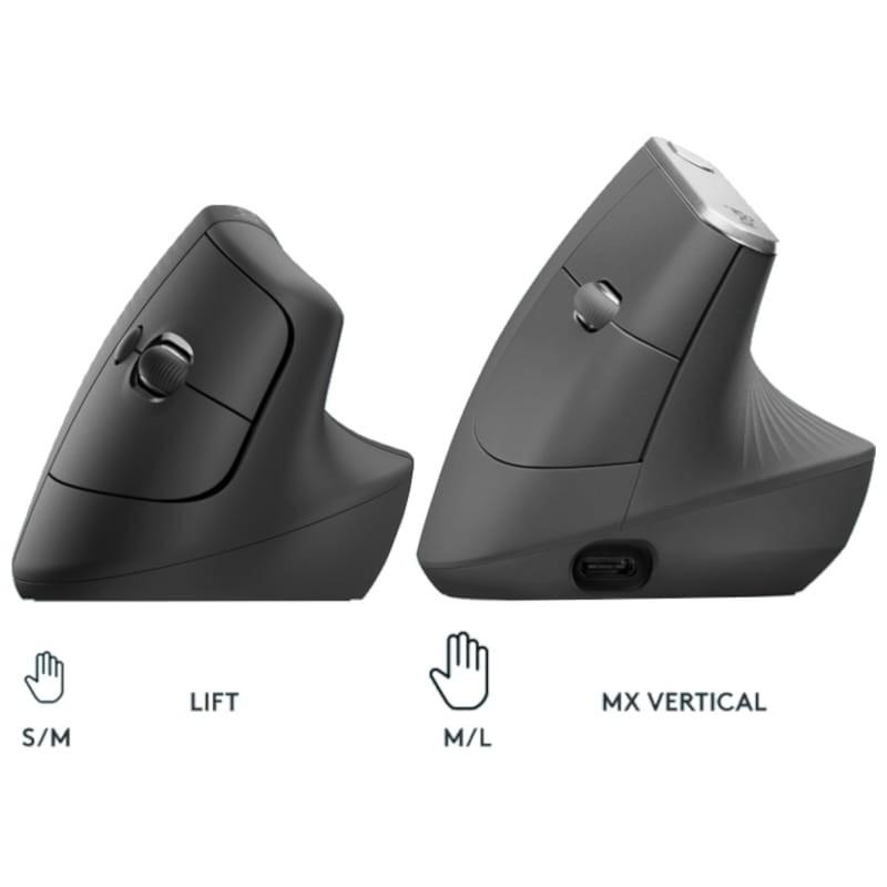 Logitech Lift Bluetooth Grafite - Mouse sem fio - Tamanho de 4000 DPI