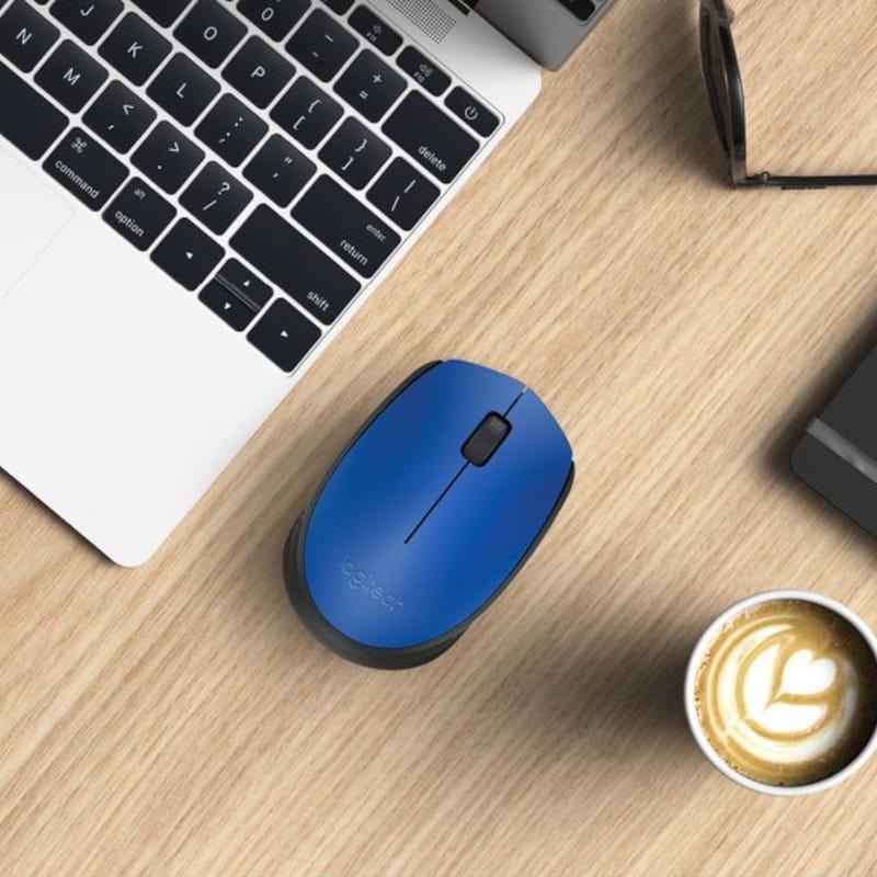 Pequeño Logitech M171 Azul - Ratón  inalámbrico - 1000 DPI
