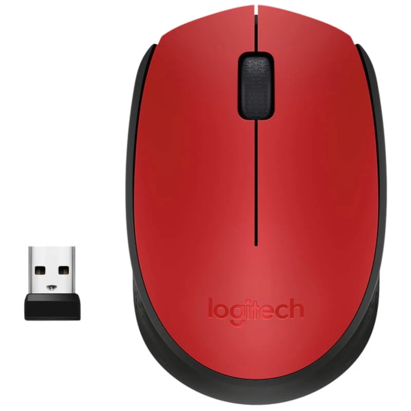 Logitech M171 Red-K USB Vermelho - Rato sem fios - 1000 DPI
