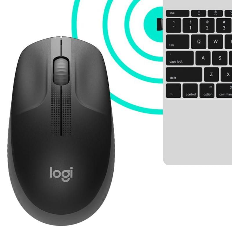 Conexión inalámbrica de Logitech M190 Inalámbrico Negro - Ratón PC