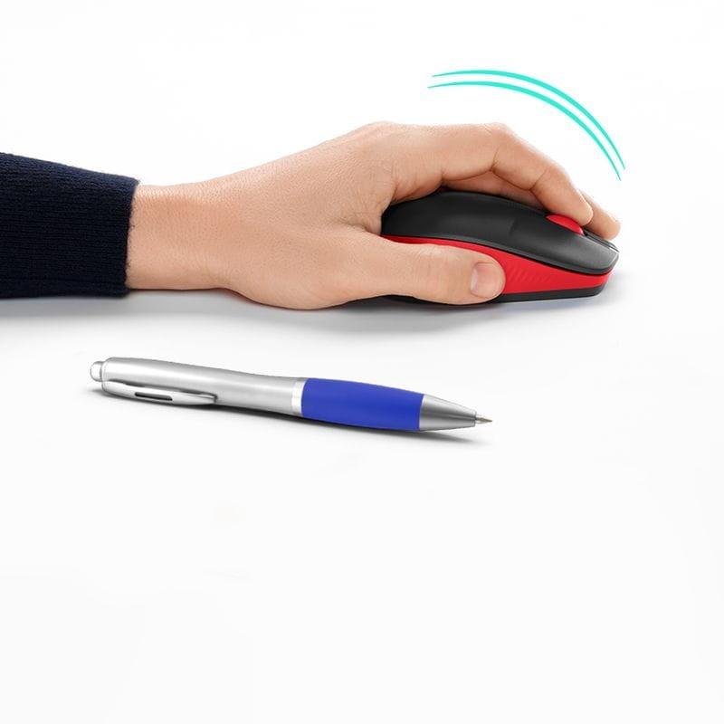 Pequeño de Logitech M190 Negro/Rojo - Ratón Inalámbrico - 1000 DPI