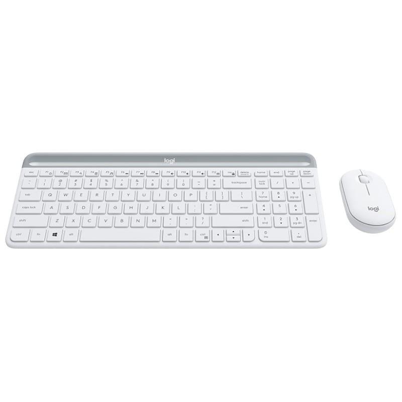 Logitech Slim Wireless Combo MK470 Teclado RF Inalámbrico Español Blanco - Frontal
