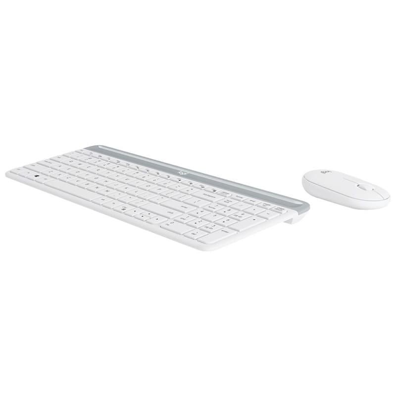 Logitech Slim Wireless Combo MK470 Teclado RF Inalámbrico Español Blanco - Adaptable