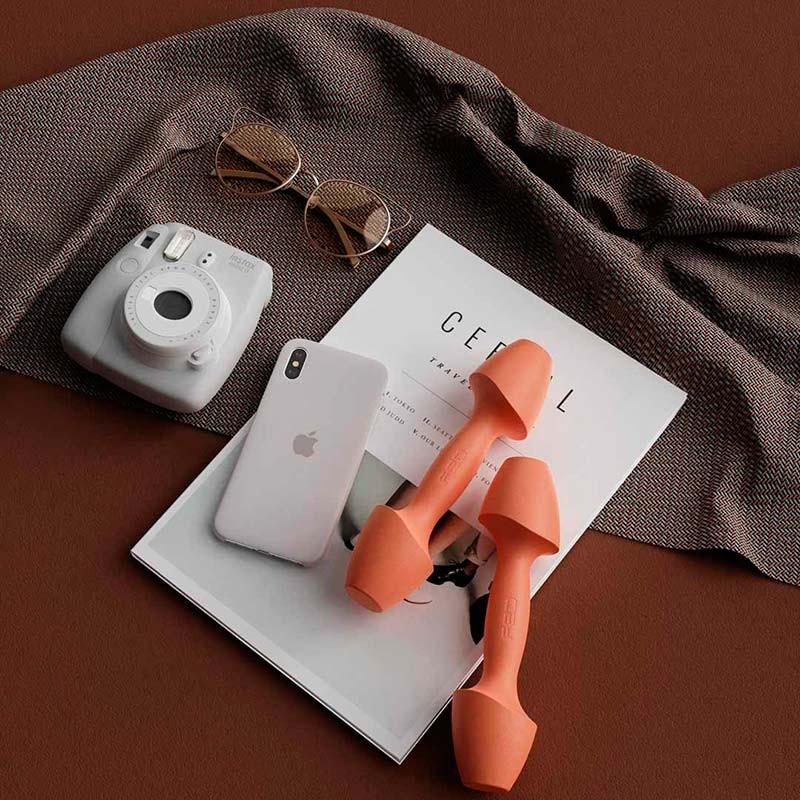 foto real de las Mancuernas Fitness Xiaomi FED de 0.9kg en color naranja