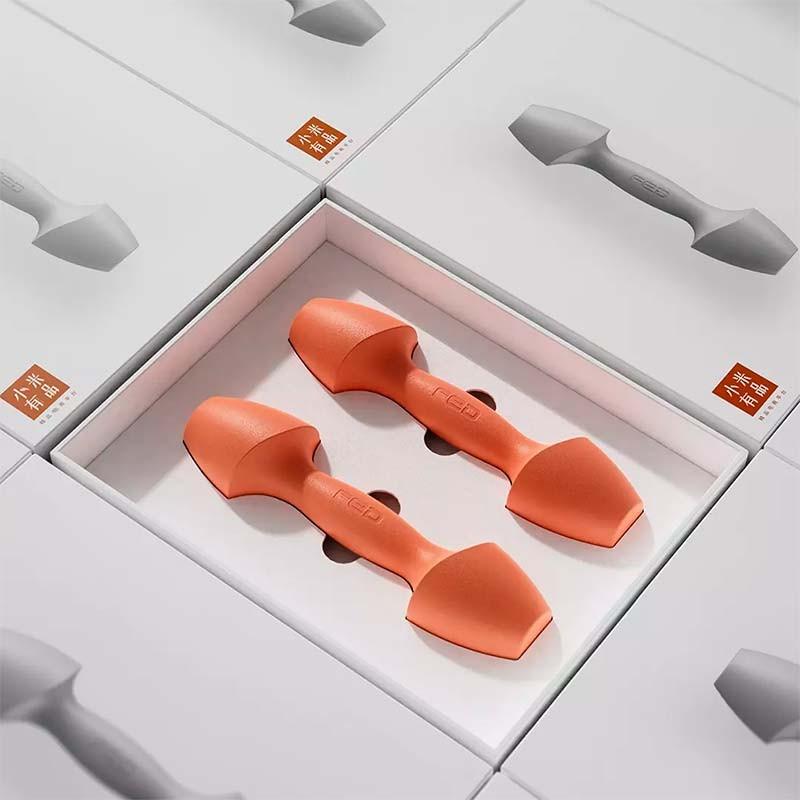 empaquetado de las Mancuernas Fitness Xiaomi FED de 0.9kg en color naranja