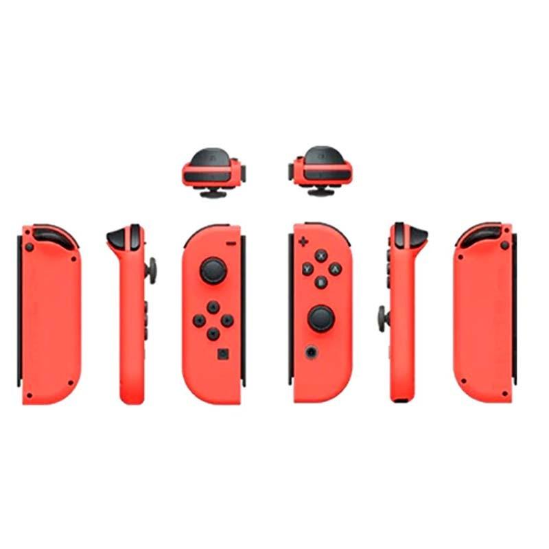 Visão detalhada do conjunto de comandos Red R&D Joy-Con compatível com o Nintendo Switch