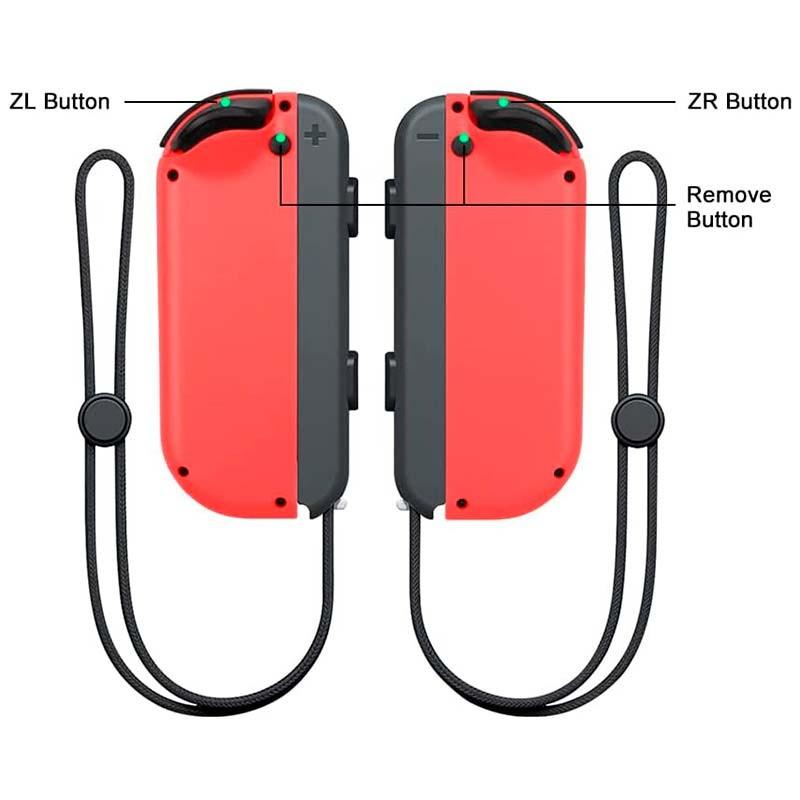 Vue arrière du Set de manettes Joy-Con I+D design Red M compatible avec Nintendo Switch