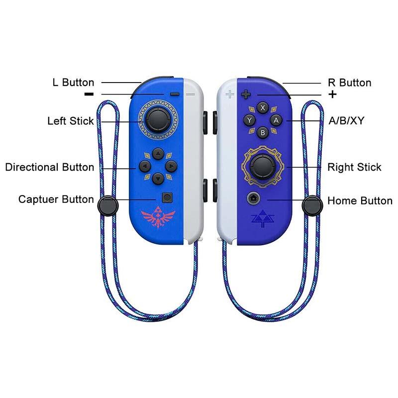Vue de face du jeu de manettes Joy-Con I+D Sword design compatible avec Nintendo Switch