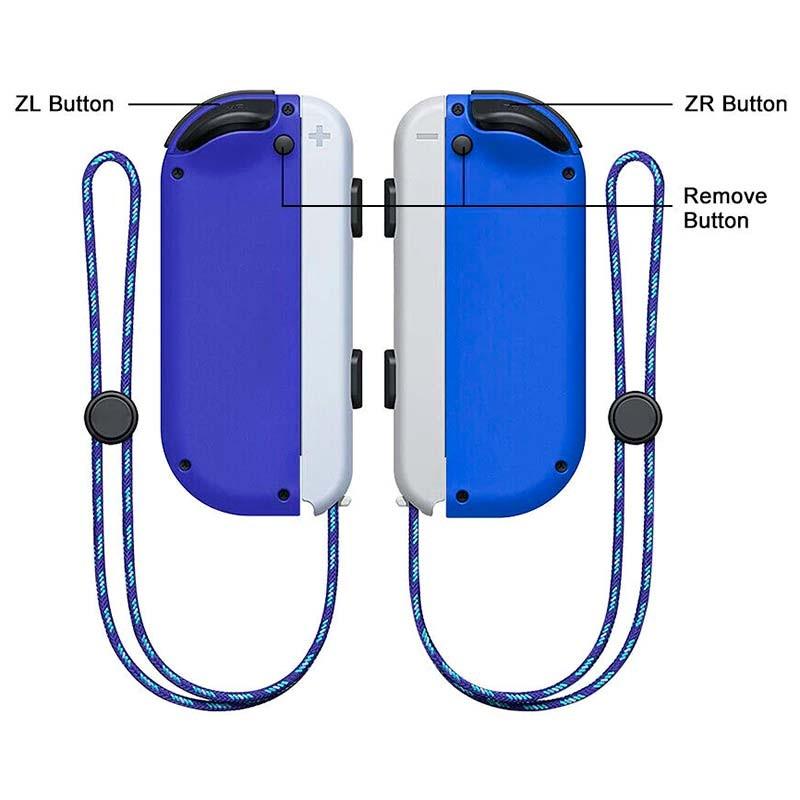 Vue arrière du jeu de manettes Joy-Con I+D Sword design compatible avec Nintendo Switch