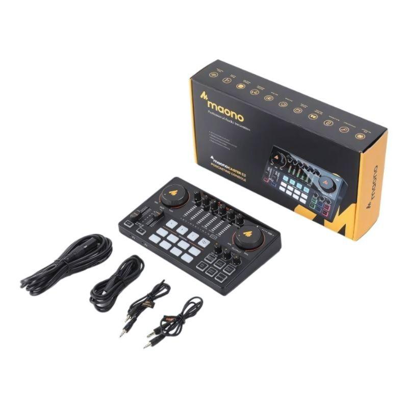 Contenido del embalaje de la Tarjeta de sonido Maono AME2 Negro