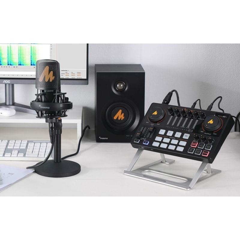 Tarjeta de sonido Maono AME2 Negro compatible con micrófonos XLR