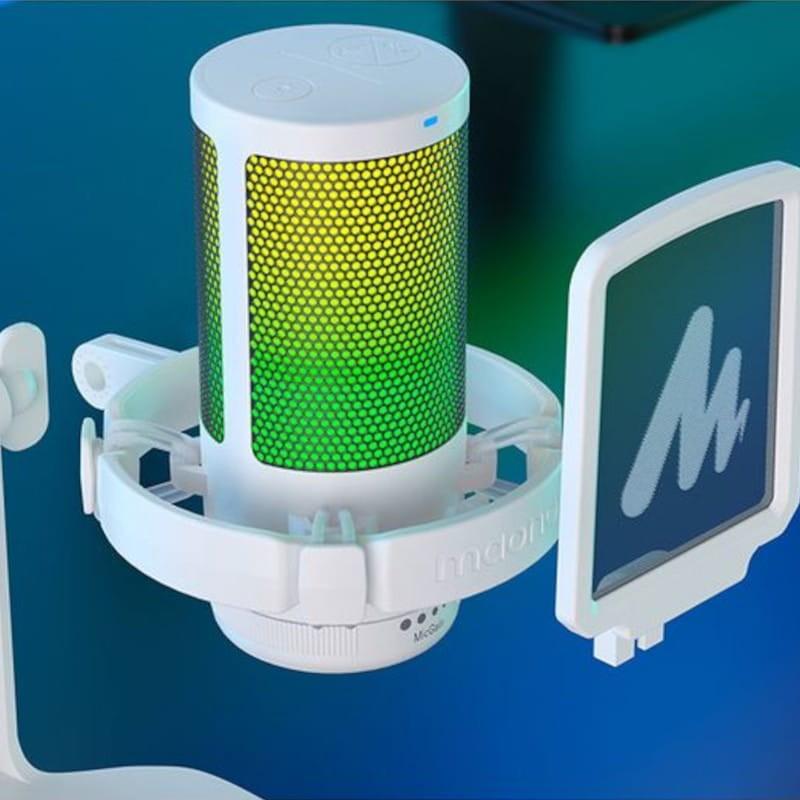 Filtro de Maono DGM20 RGB Blanco - Micrófono USB para Grabación y Transmisión en PC