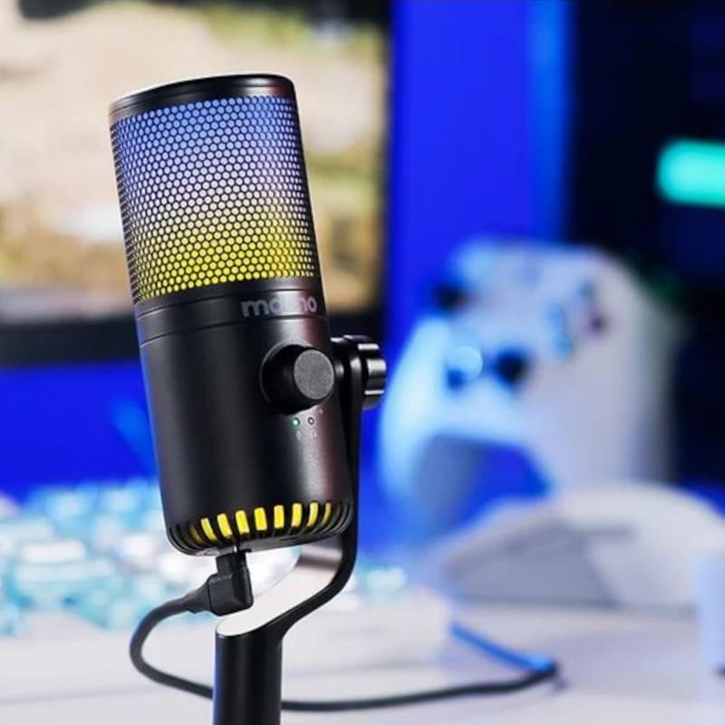 Poderoso Maono DM30RGB RGB Preto - Microfone USB para Gravação e Streaming no PC
