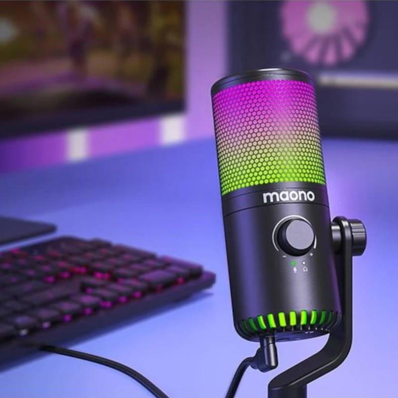 Illumination de Maono DM30RGB RGB Preto - Microfone USB para Gravação e Streaming no PC
