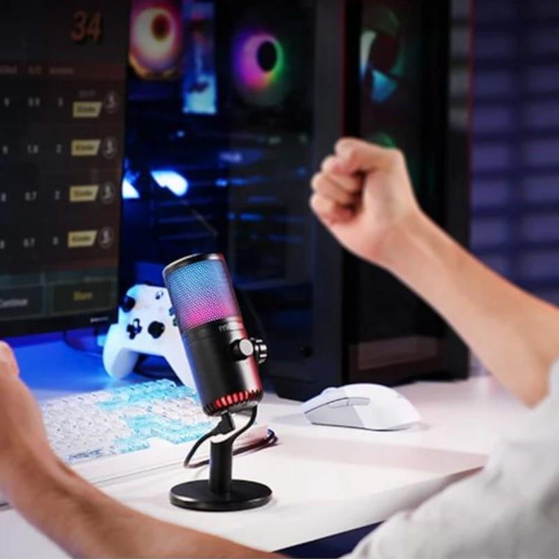 RGB de Maono DM30RGB RGB Preto - Microfone USB para Gravação e Streaming no PC