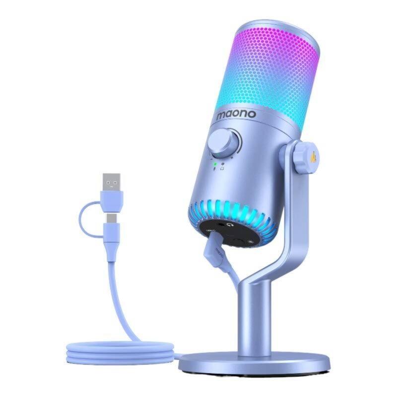 Perspectiva del Micrófono Maono DM30RGB Púrpura