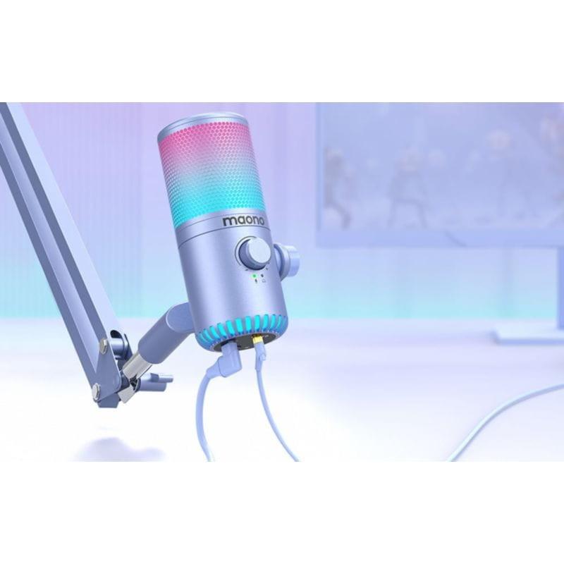 Micrófono Maono DM30RGB Púrpura Plug & Play