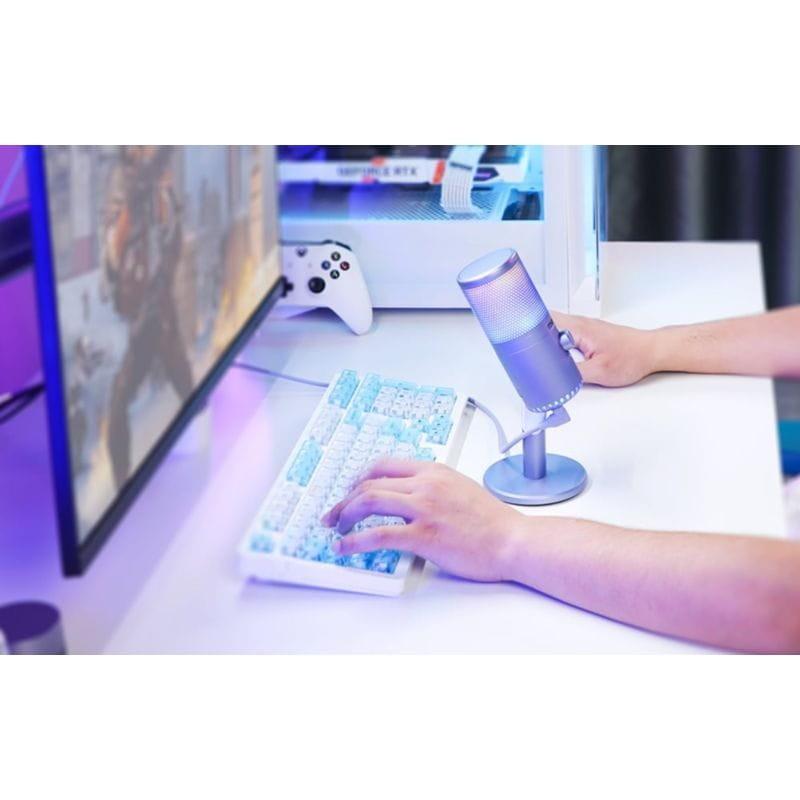 Micrófono Maono DM30RGB Púrpura con mando incorporado