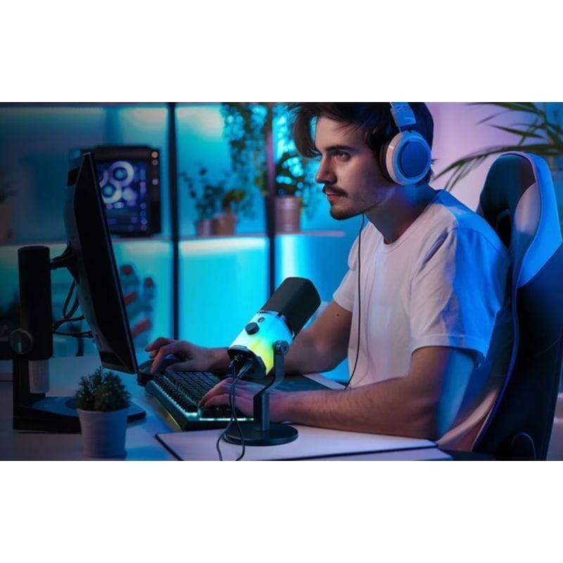 Micrófono Maono PD100X con Retroiluminación RGB configurable