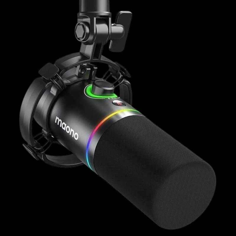 Maono PD200x RGB Negro - Micrófono USB para Grabación y Transmisión en PC