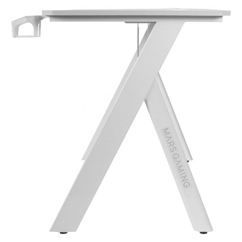 Mesa Gaming Mars Gaming MGD 100 RGB - Blanco Perfil