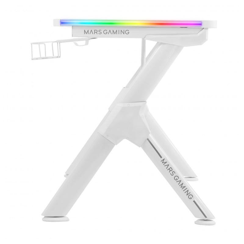 Mesa de jogo Mars Gaming MGDXLRGBW Iluminação digital ARGB 3D, vista lateral