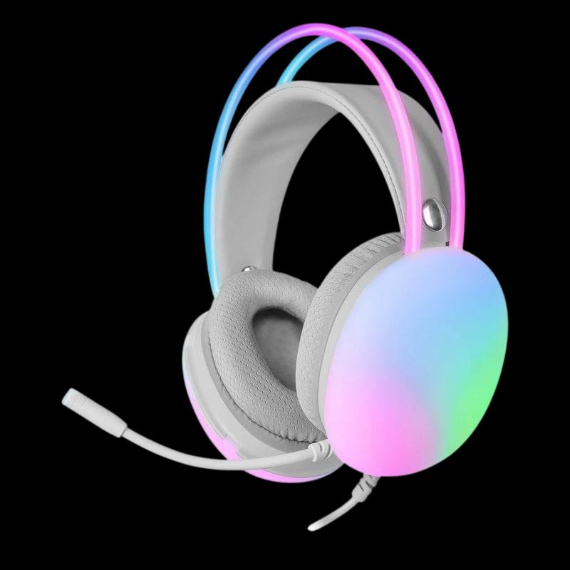 Mars Gaming MH-GLOW LED Blanco - Auriculares Gaming