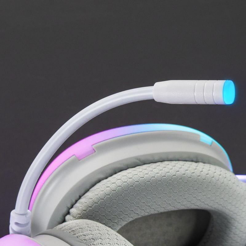 Diadema Mars Gaming MH-GLOW LED Blanco - Auriculares Gaming