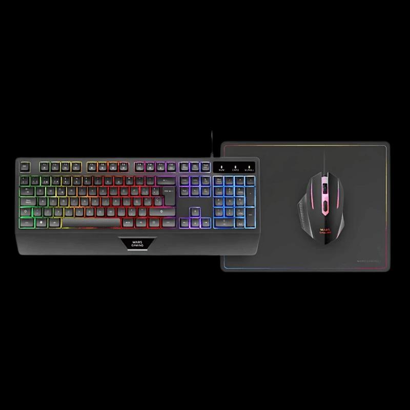 Mars Gaming MCP124 Noir - Kit clavier et souris