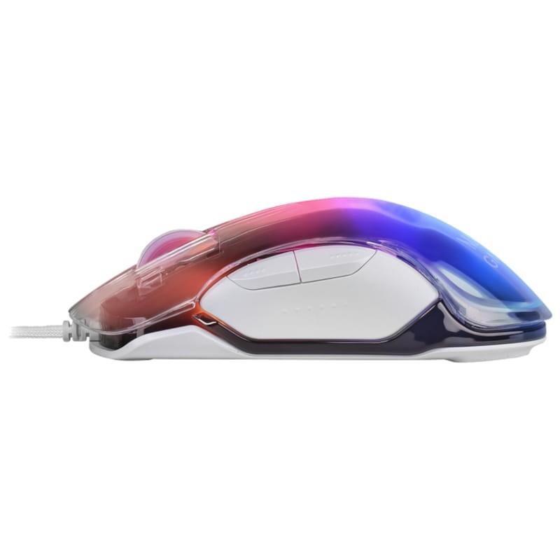 Mars Gaming MMGLOWW USB RGB Branco - Mouse para jogos - Vista lateral de 12800 DPI